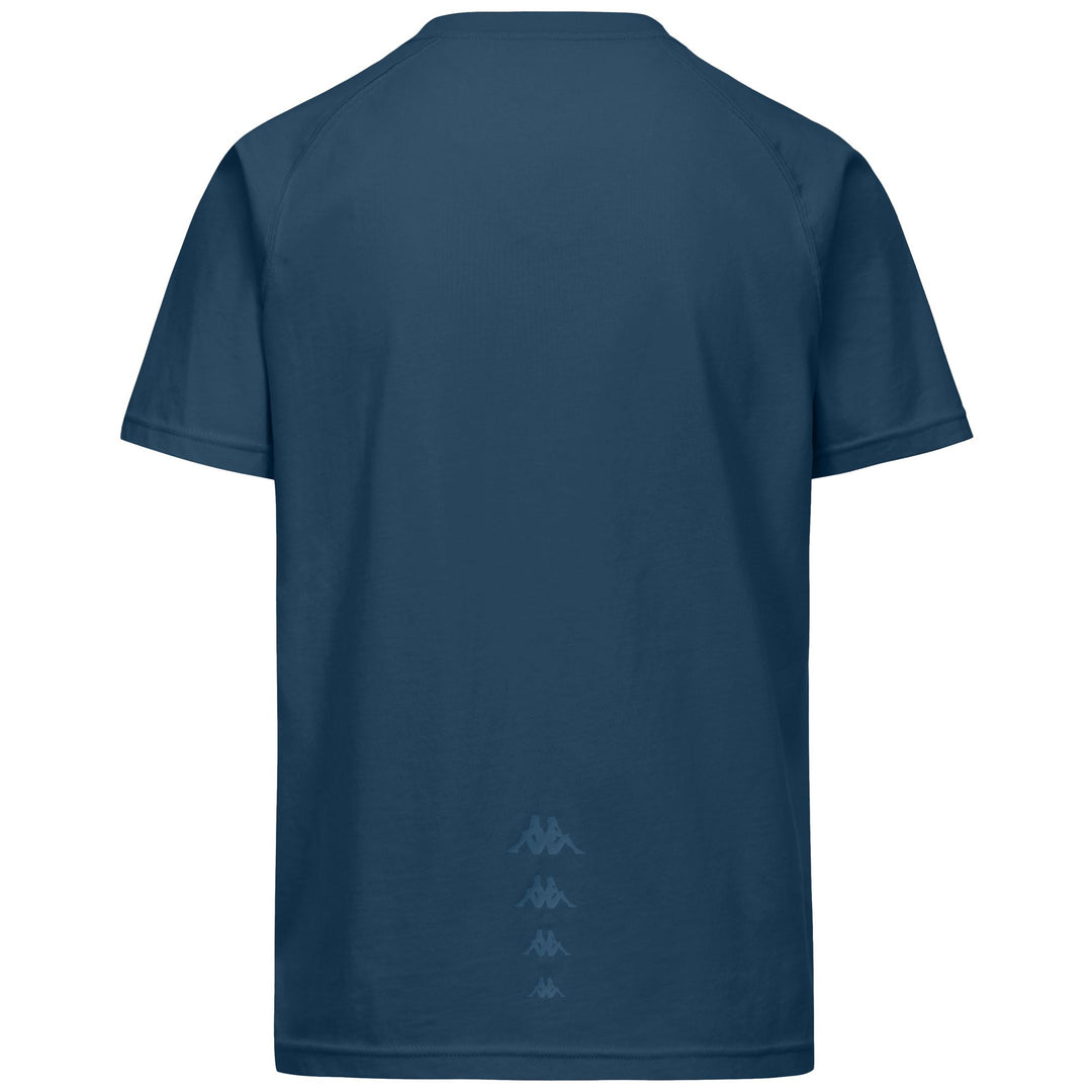 Camiseta azul de algodón de corte regular para hombre, ideal para entrenar. main