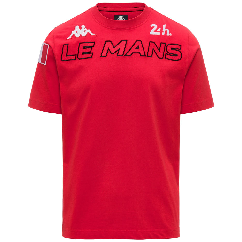T-shirt rouge pour homme, coupe classique, en coton 02