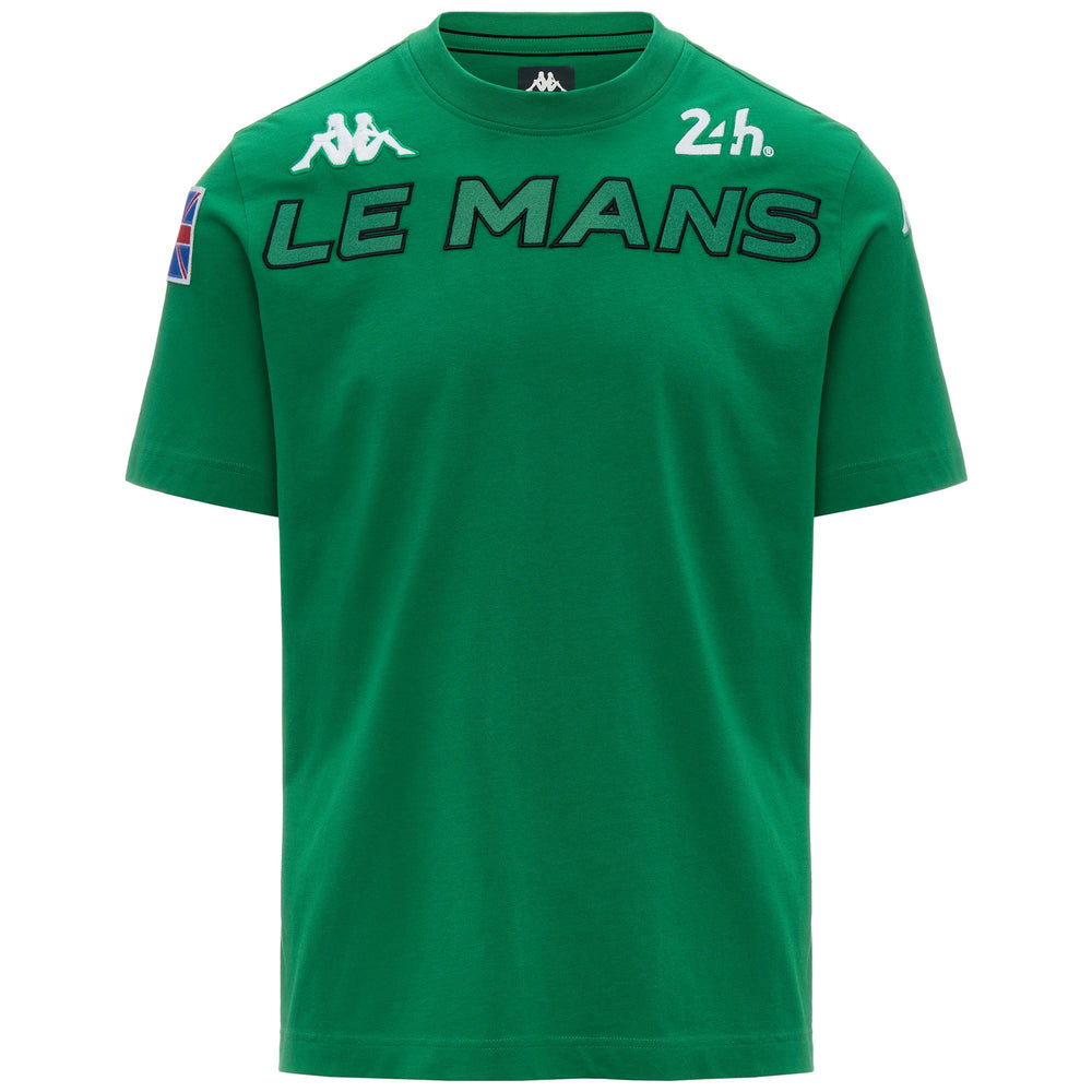T-shirt en coton vert pour homme, coupe classique 02