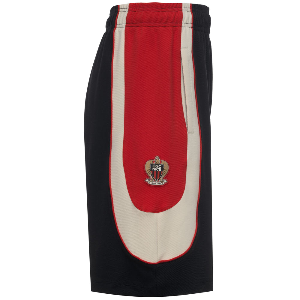 AERIS OGC NICE - Pantalones cortos - Pantalones cortos deportivos - Hombre - Black-White Whispers-Red 02