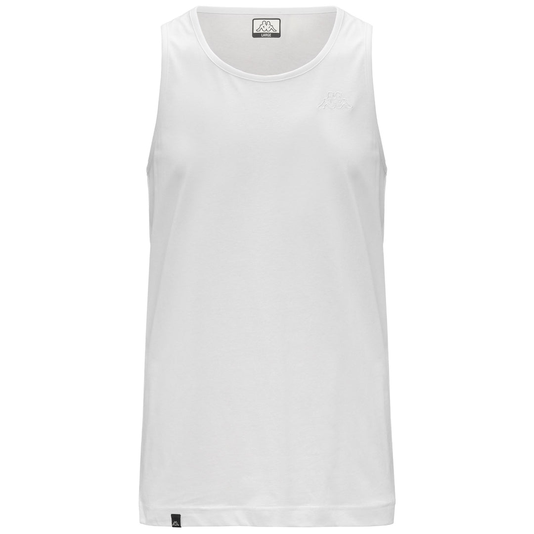 Camiseta sin mangas deportiva blanca para hombre en algodón. main