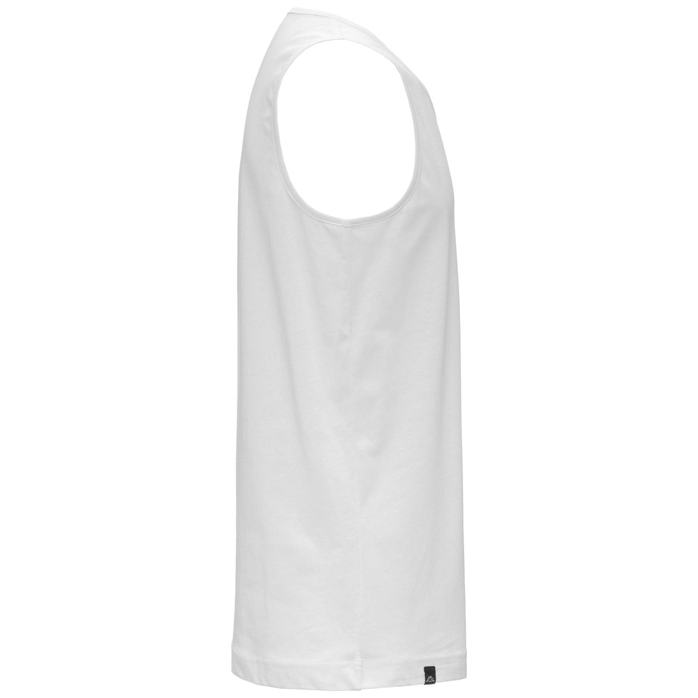 White Men's Sportswear Tank Top in Cotton 02