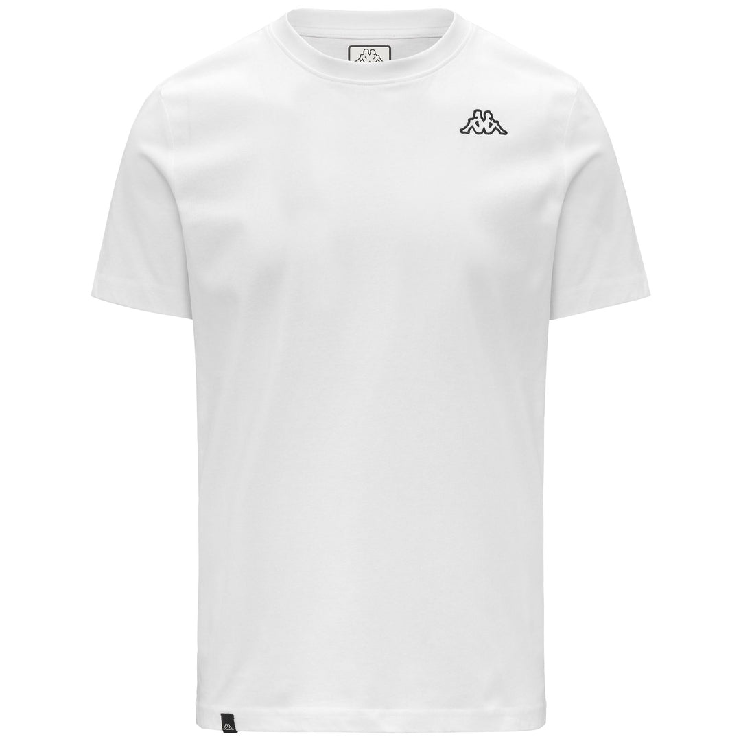 T-shirt de sport blanc pour homme, coupe ajustée, en jersey de coton 01
