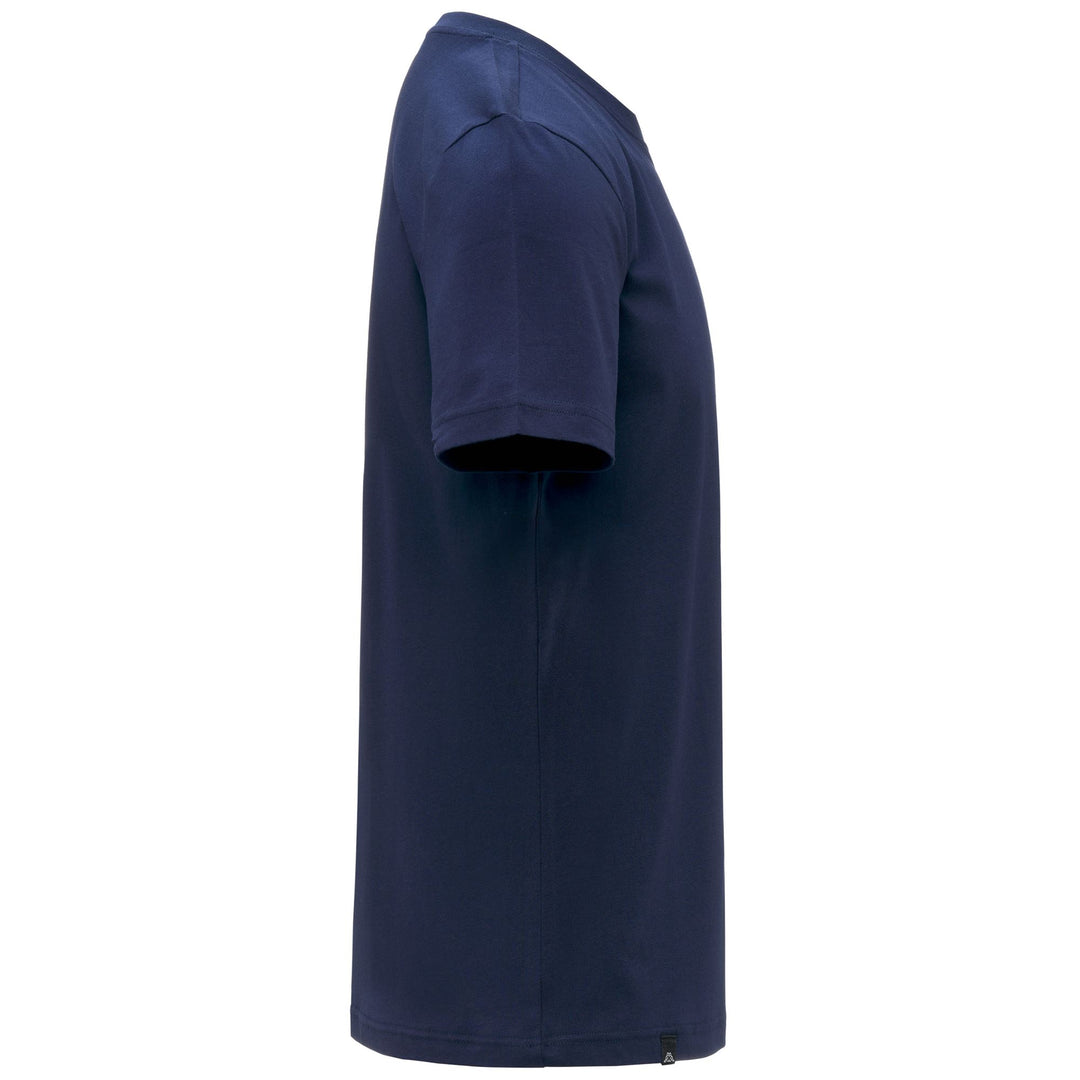 T-shirt de sport bleu pour homme, coupe ajustée, en jersey de coton main