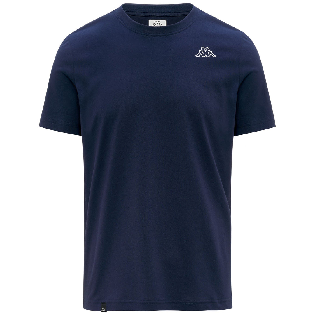 T-shirt de sport bleu pour homme, coupe ajustée, en jersey de coton 01