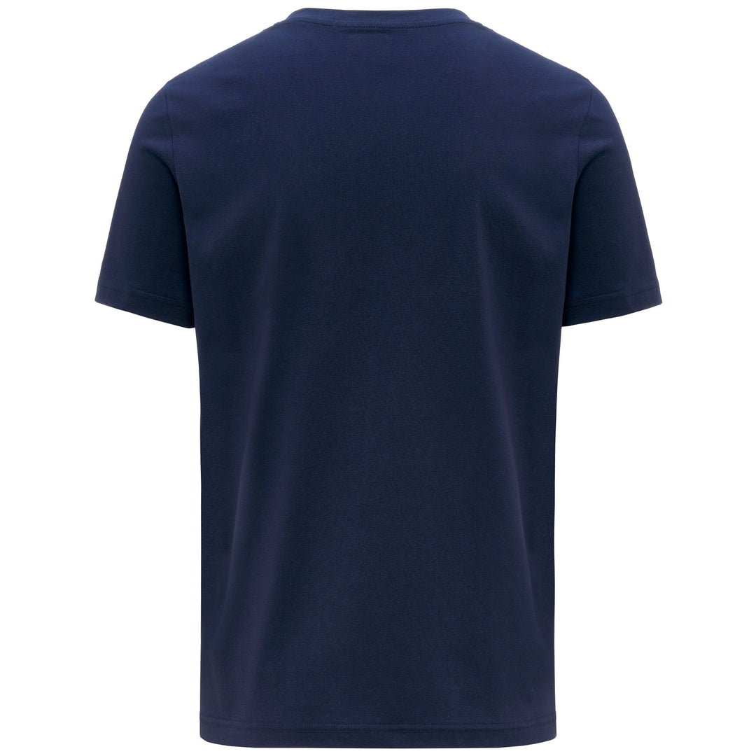 T-shirt de sport bleu pour homme, coupe ajustée, en jersey de coton main