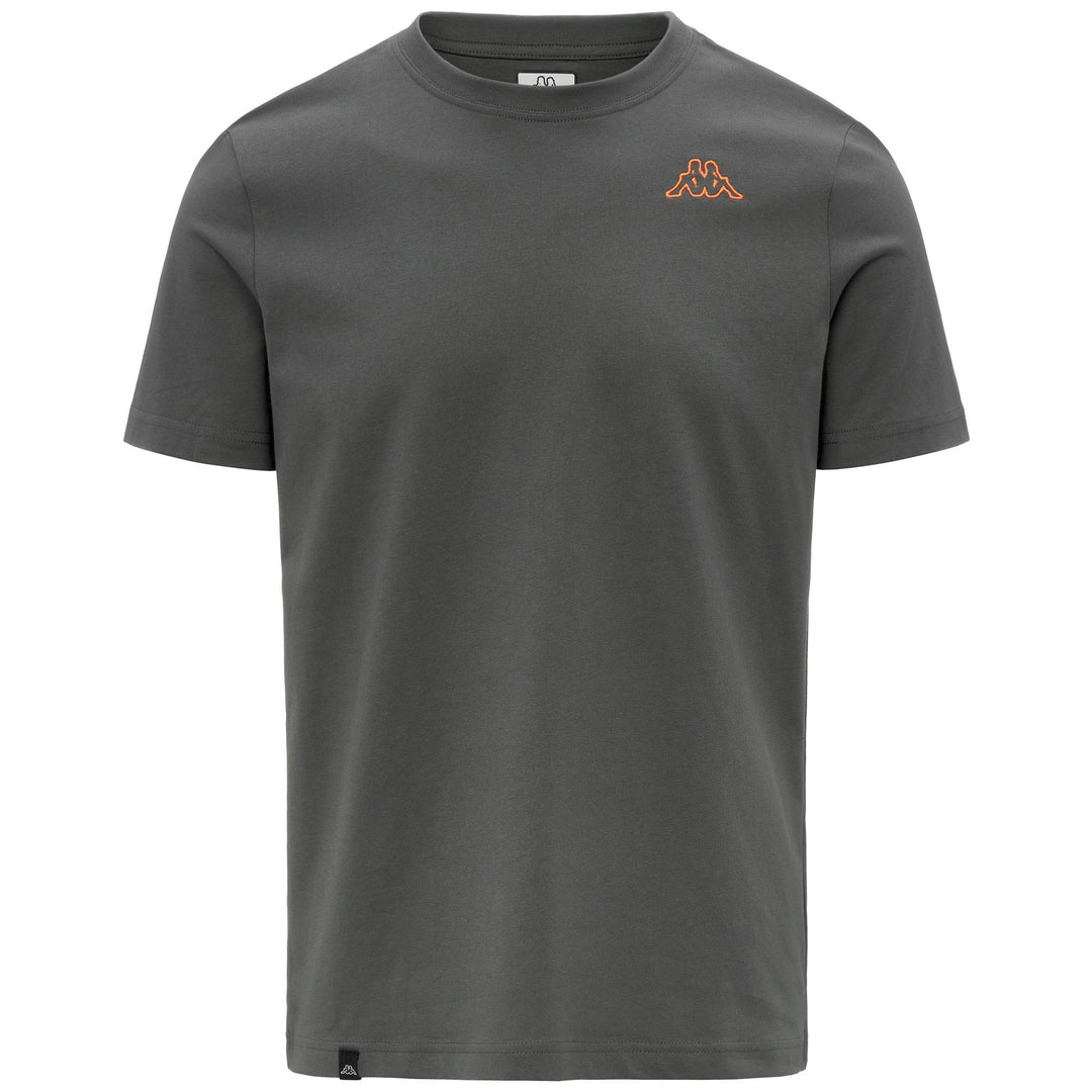 T-shirt de sport slim fit pour homme, vert et orange 01