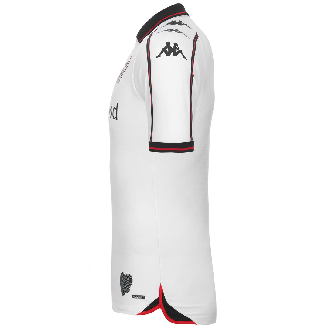 Maillot de football OGC Nice pour homme, blanc et rouge, en tissu recyclé main