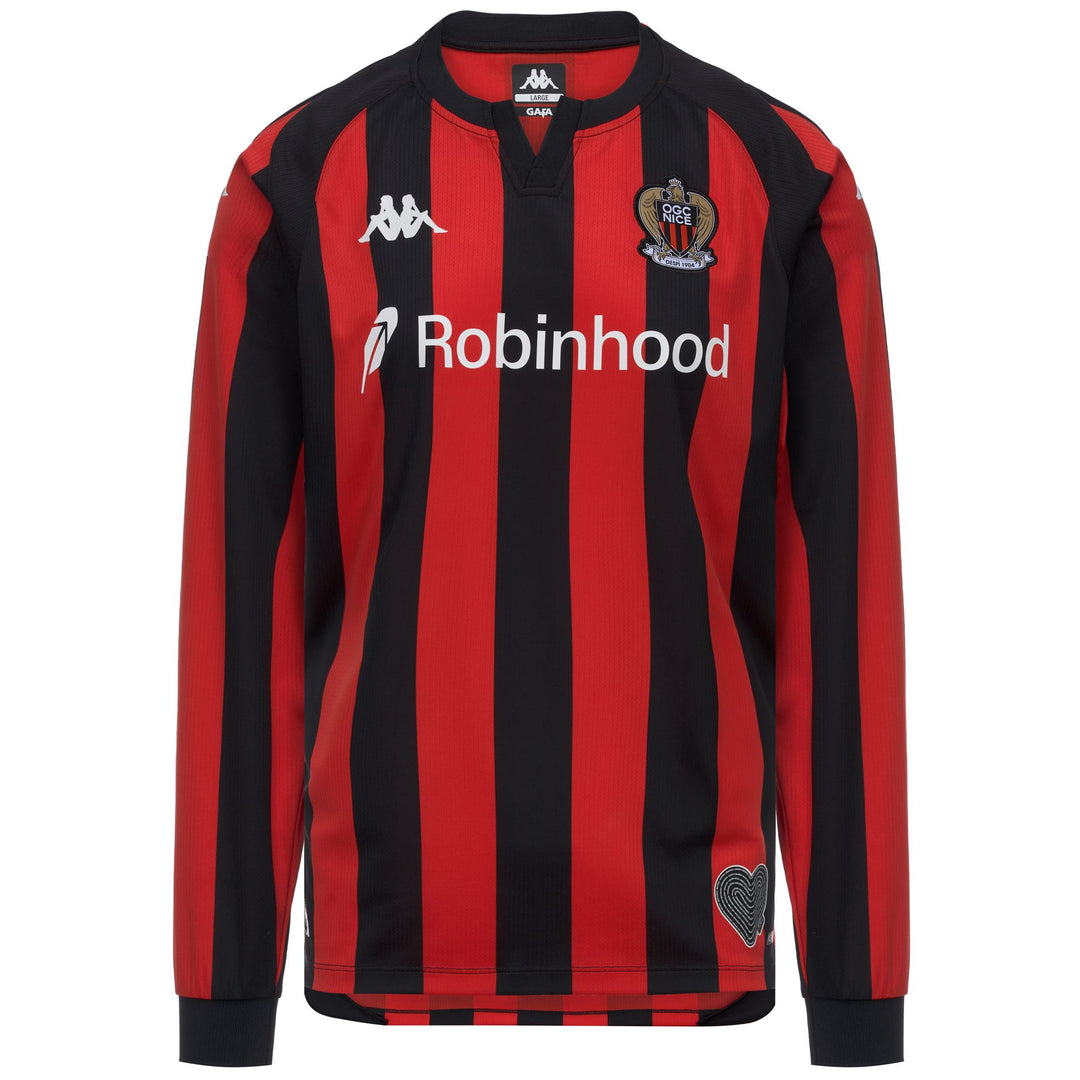 Maillot de sport rouge et noir pour homme du OGC Nice Football 01