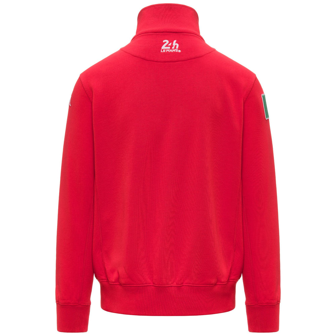Sweat à capuche polaire slim fit rouge pour homme main