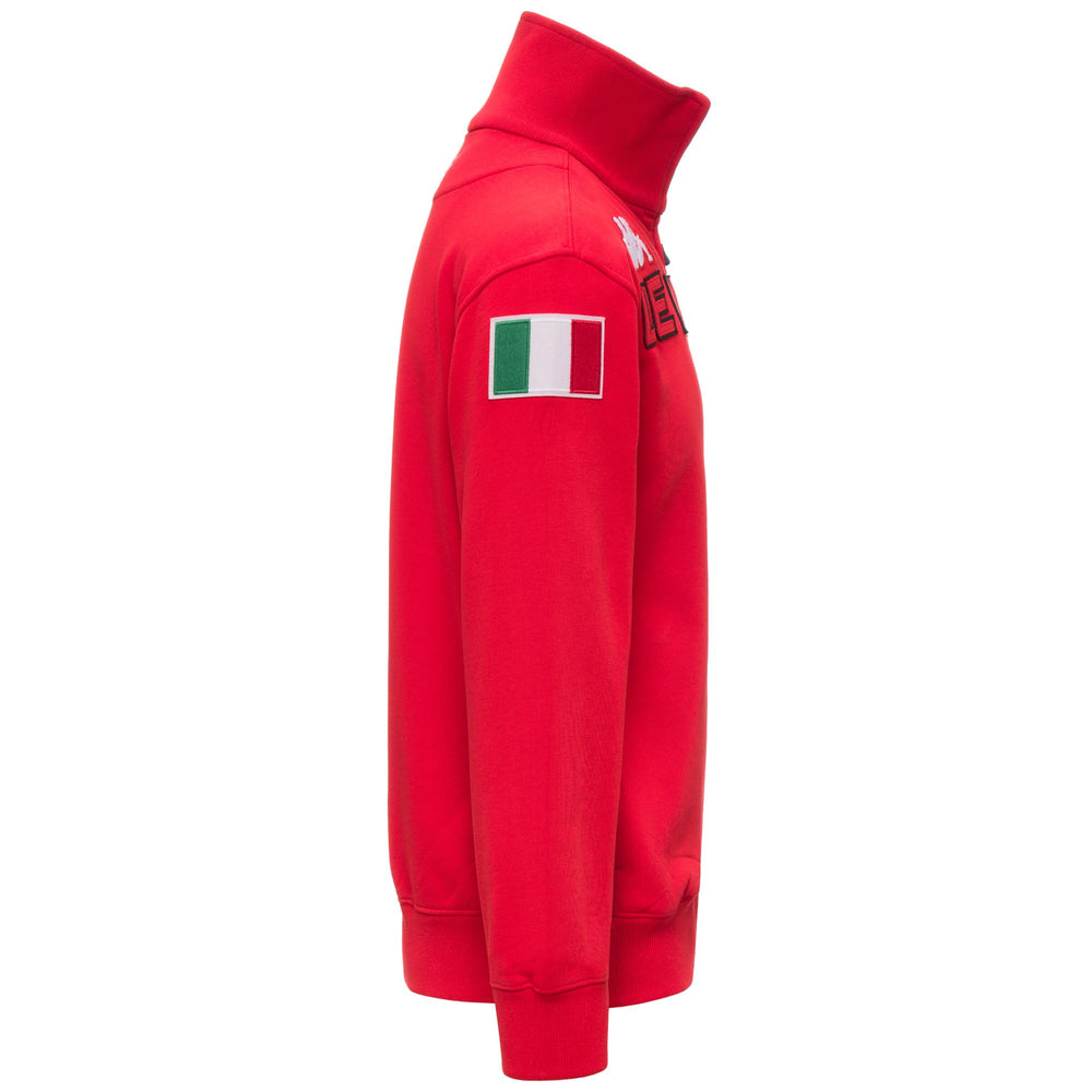 Red Men's Slim Fit Fleece Hoodie 02