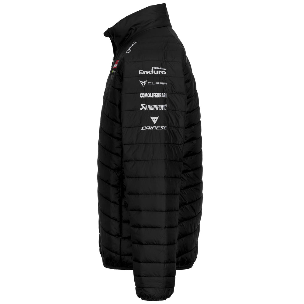 Black Men's Quilted Mid Motorcycle Jacket with Water Protection 02