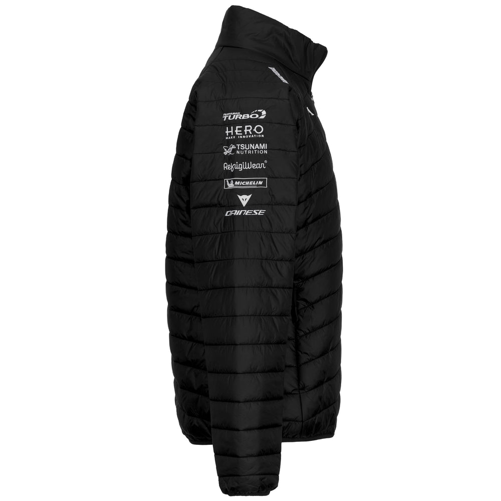 Black Men's Quilted Mid Motorcycle Jacket with Water Protection 02