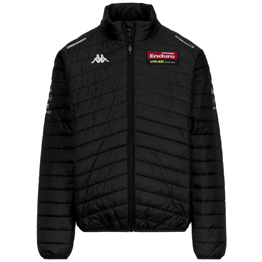 Black Men's Quilted Mid Motorcycle Jacket with Water Protection 01