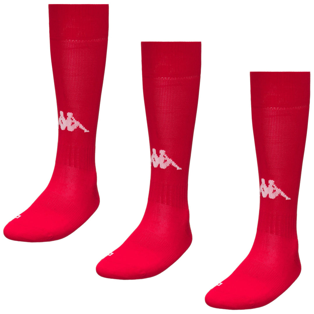 Red Men's Knee High Socks for Soccer with Maximum Grip 01