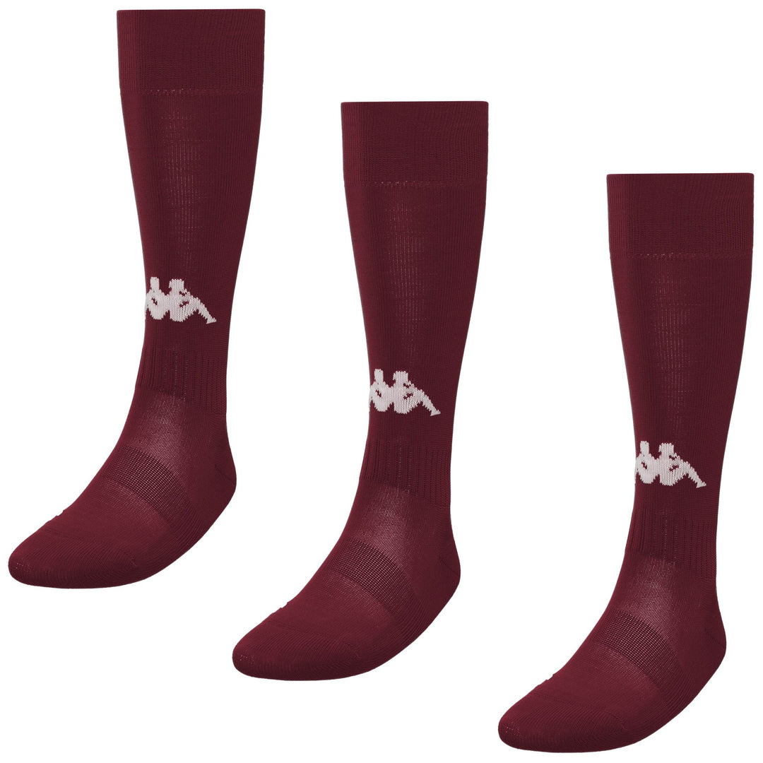 Red Men's Knee High Soccer Socks with Maximum Grip 01