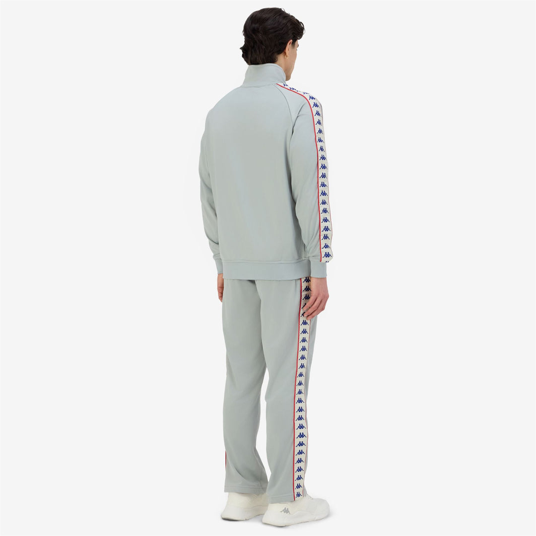 Tuta sportiva da uomo grigia a vestibilità regolare in tricot spazzolato main