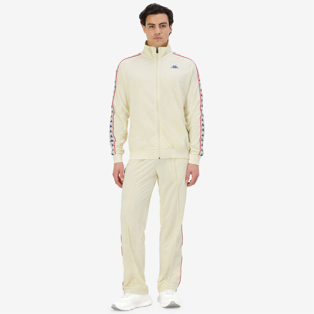 Antique Blue Men's Brushed Tricot Tracksuit with Logo Tape 01