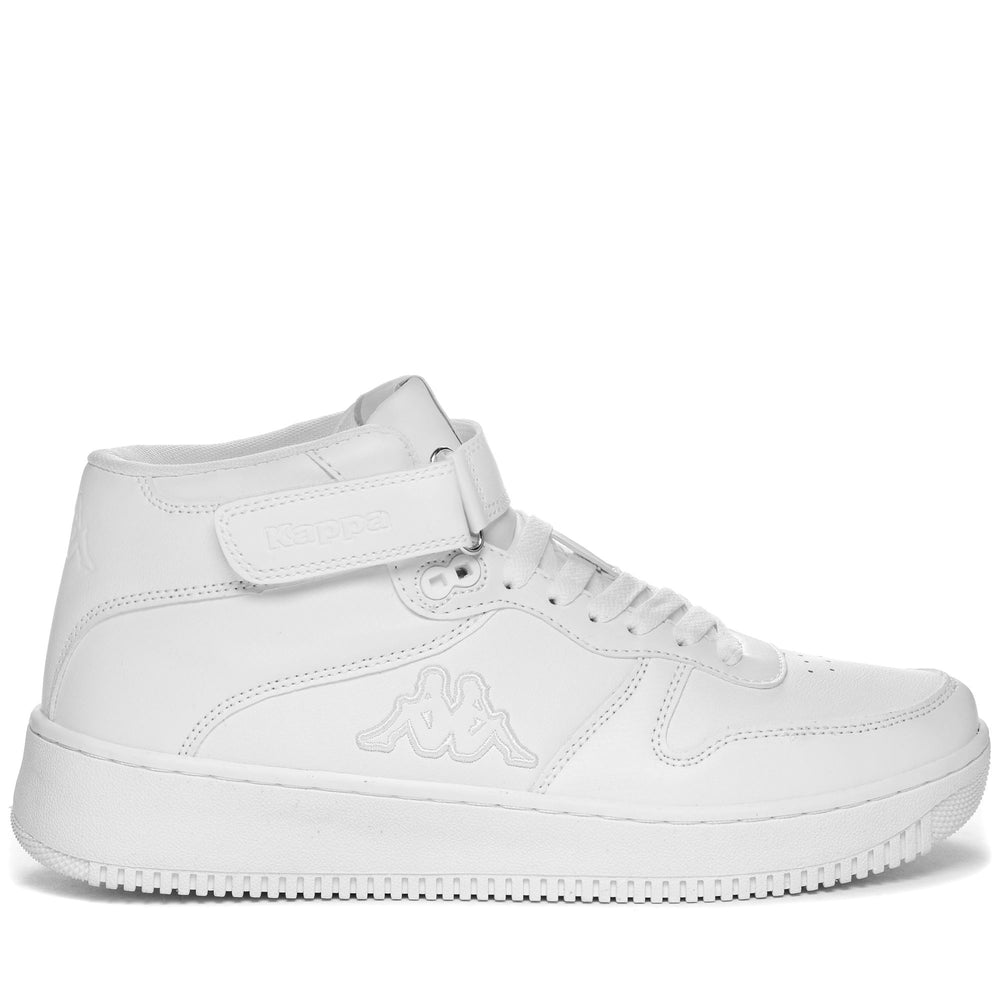 Zapatillas blancas unisex de corte medio con parte superior sintética 02