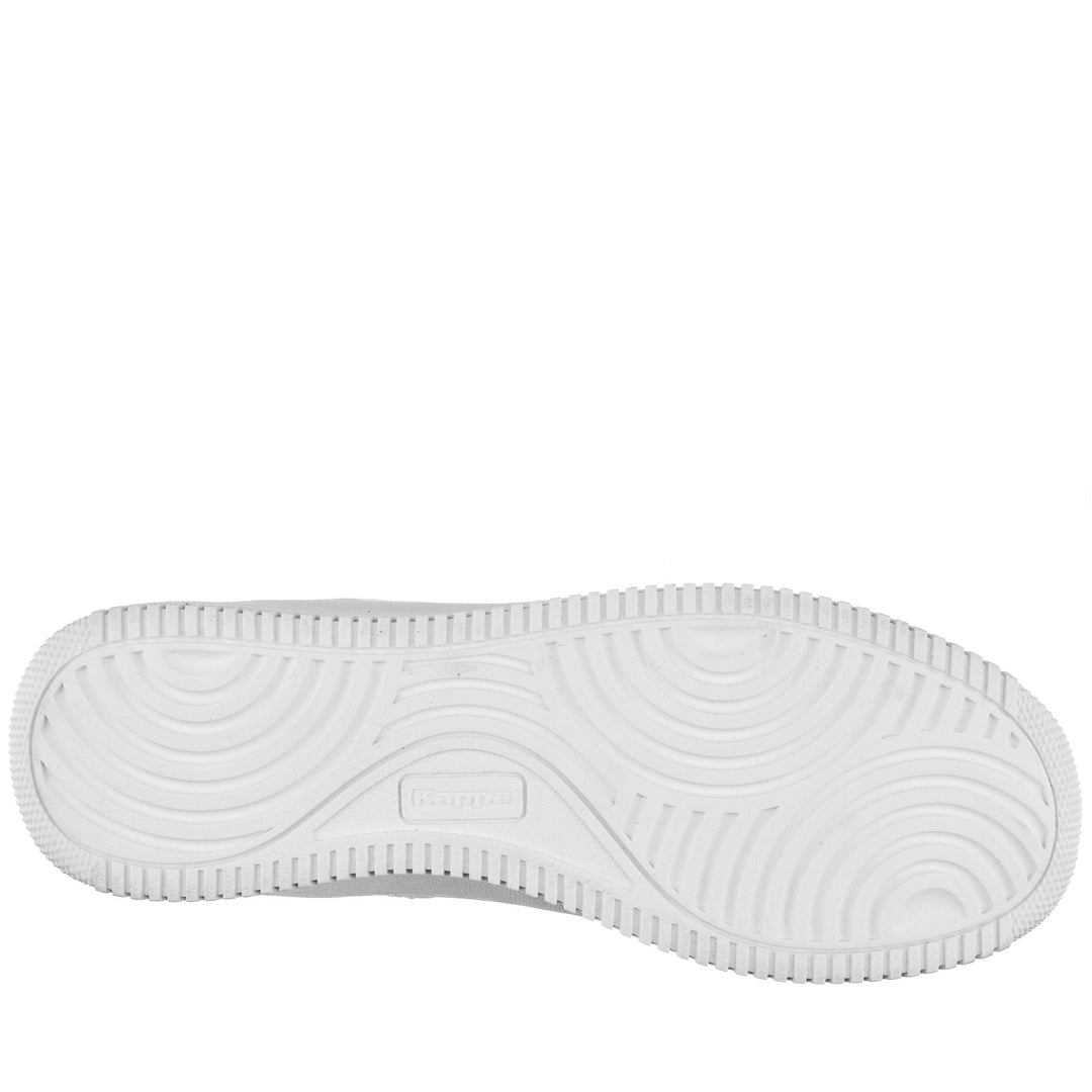 White Unisex Mid Cut Sneakers with Synthetic Upper main