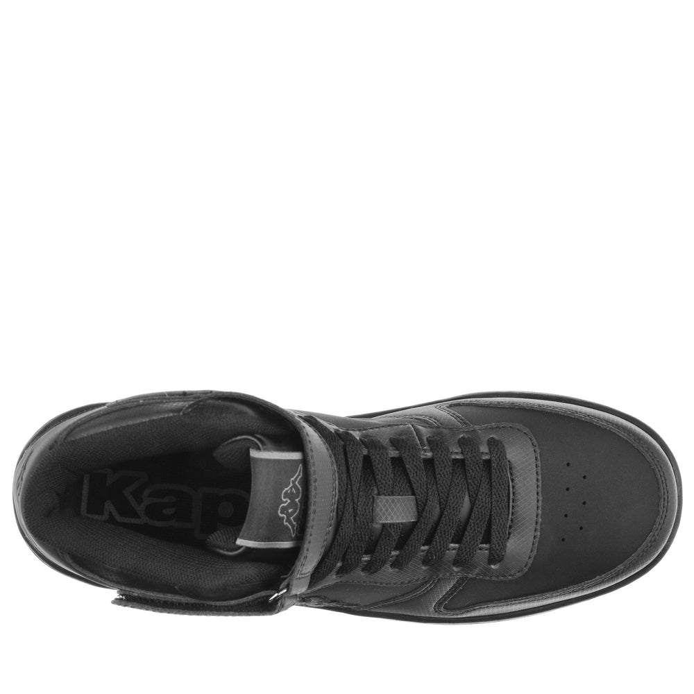 Zapatillas de senderismo unisex negras de corte medio con parte superior sintética 02