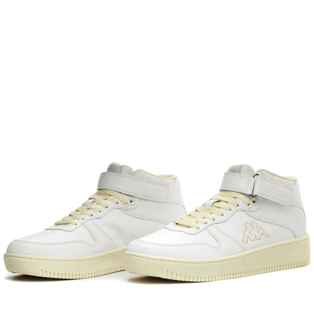 Sneakers Unisex LOGO MASERTA MD V Mid Cut WHITE-WHITE OFF Detail (jpg Rgb)			
