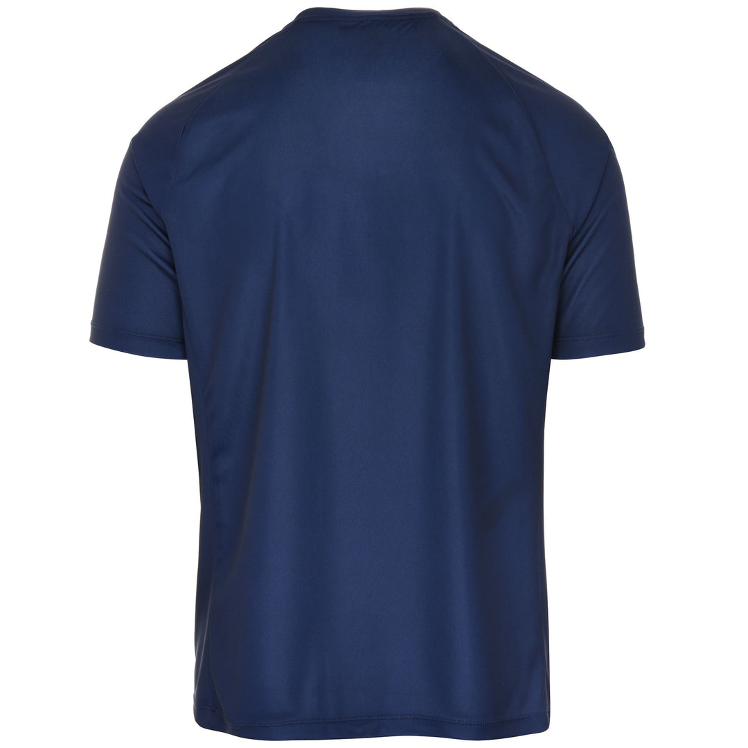 Maglia da allenamento da calcio da uomo blu, vestibilità regolare, in tessuto interlock. main