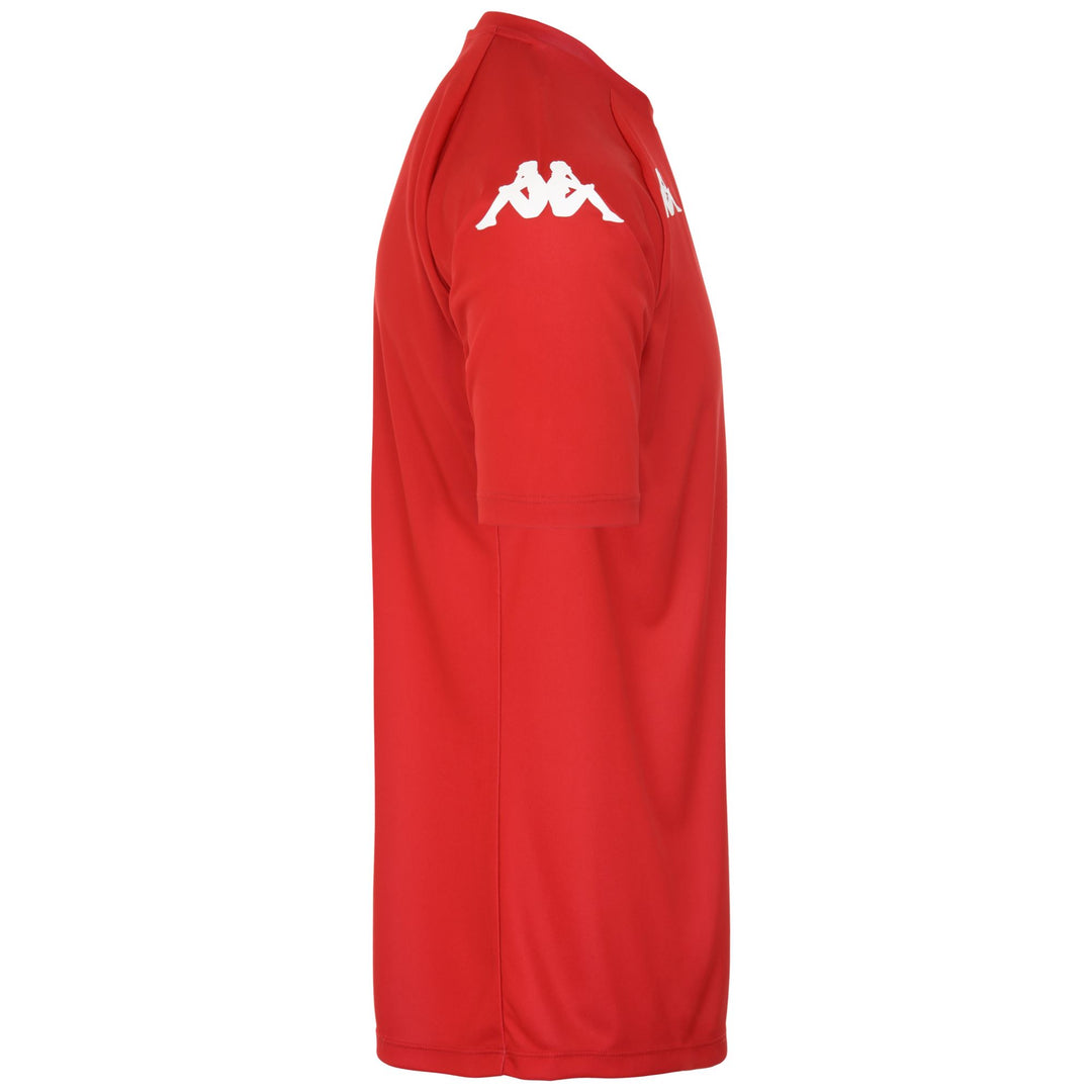 Maglia da allenamento da calcio da uomo rossa, vestibilità regolare, in tessuto interlock. main