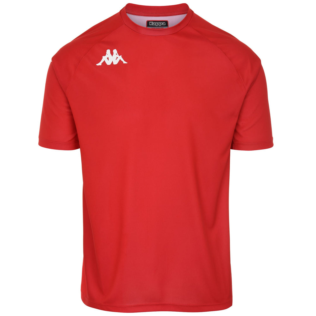 Maillot d'entraînement de football rouge pour homme, coupe classique, en tissu interlock main