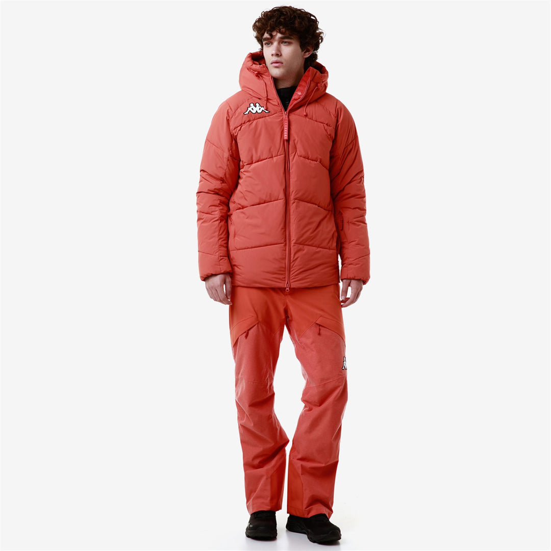 Orange Men's Ski Jacket with Water Protection and Down Padding 01