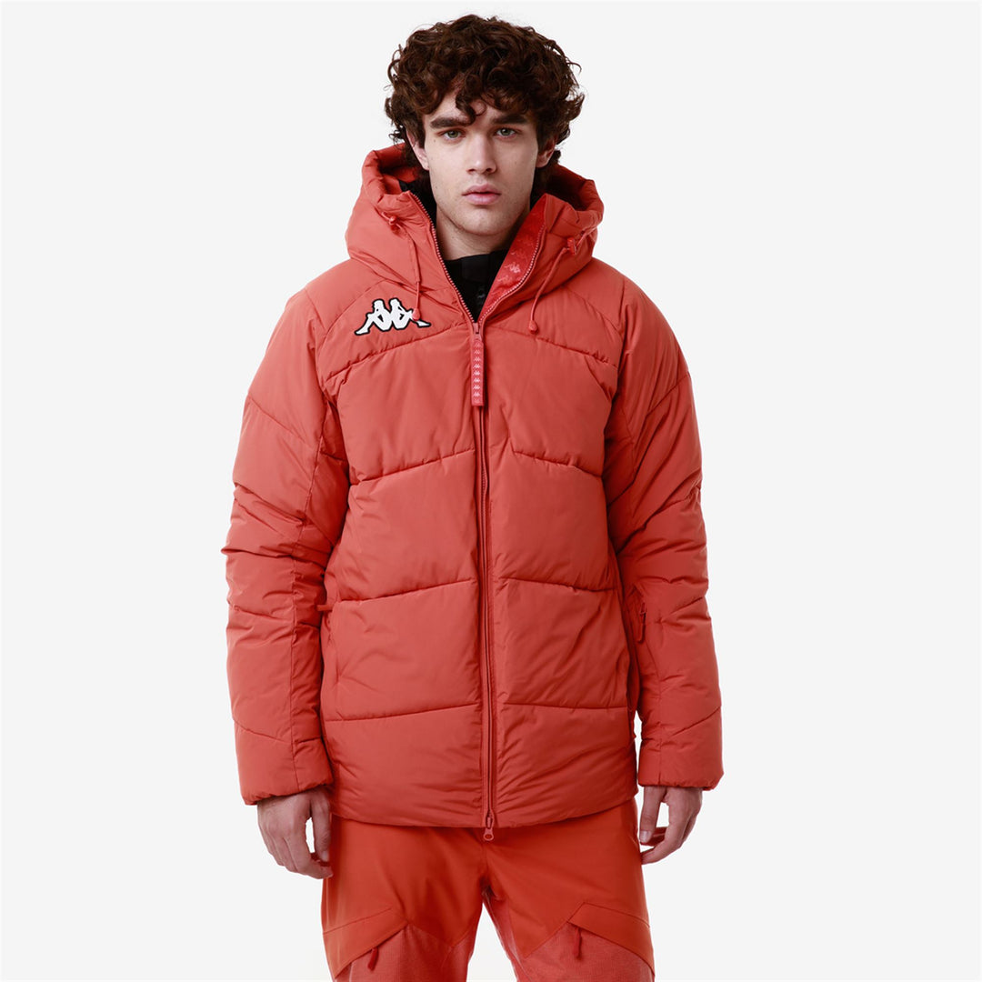 Orange Men's Ski Jacket with Water Protection and Down Padding main