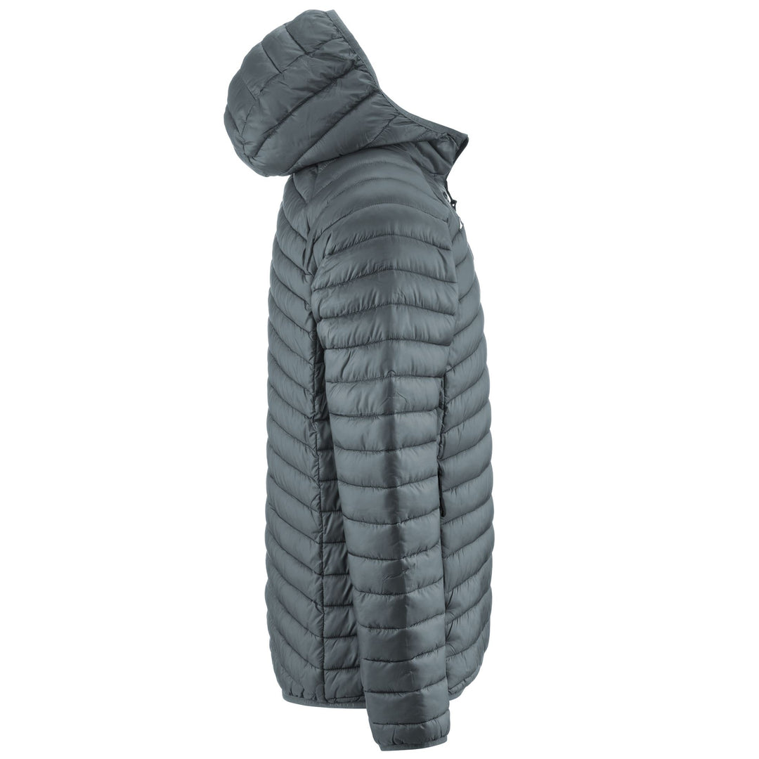Grey Black Men's Quilted Ski Jacket with Water Protection main