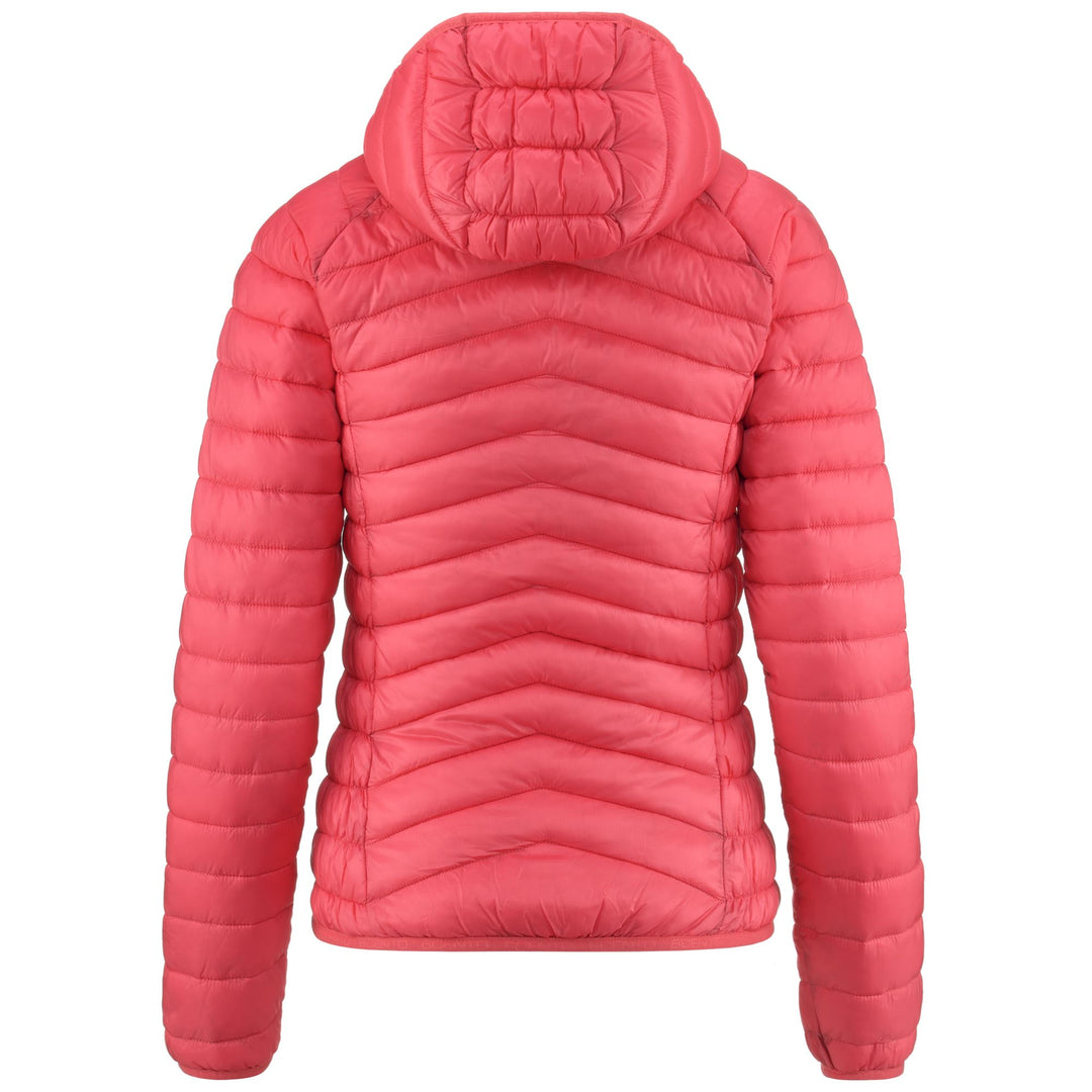 Veste de ski matelassée rose pour femme, coupe ajustée, avec isolation Primaloft main