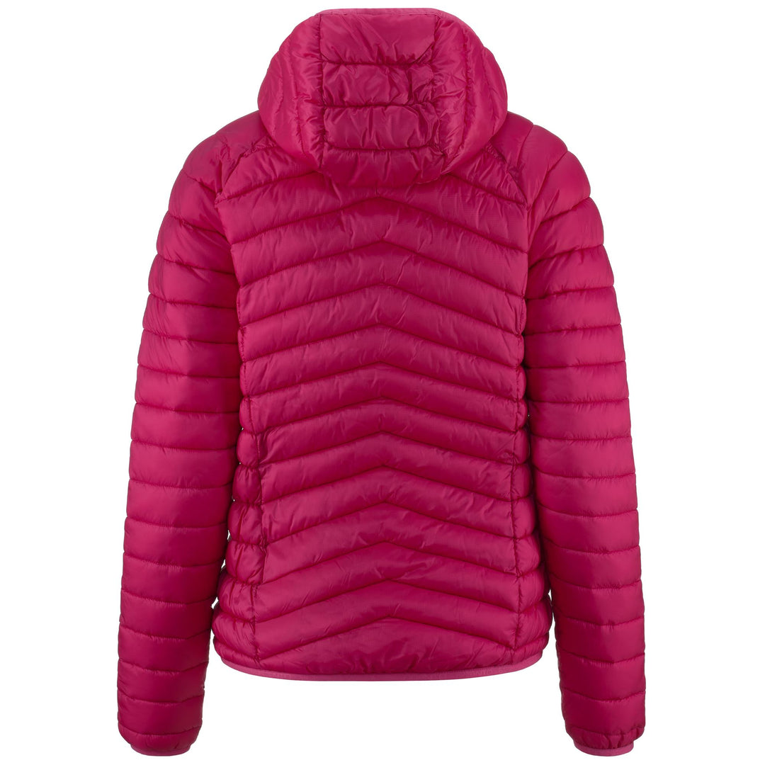Veste de ski matelassée slim fit pour femme, couleur fuchsia, avec isolation Primaloft main