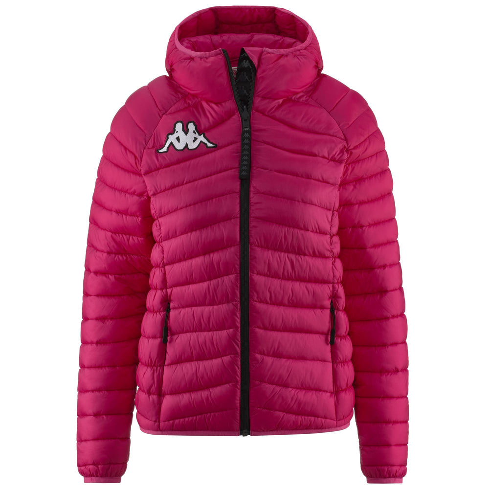 Veste de ski matelassée slim fit pour femme, couleur fuchsia, avec isolation Primaloft 02