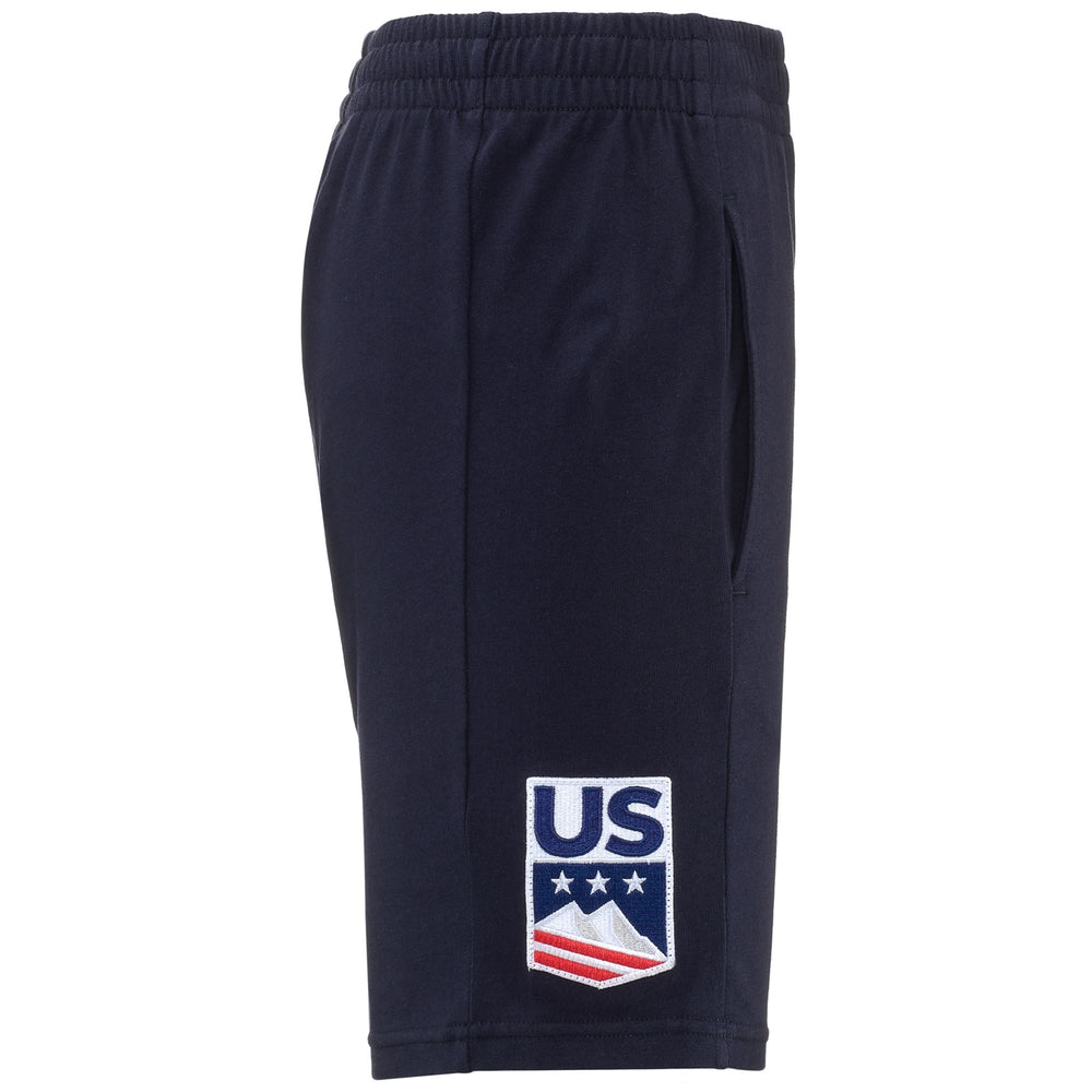 Short de ski bermuda bleu pour femme, coupe classique, en jersey 02
