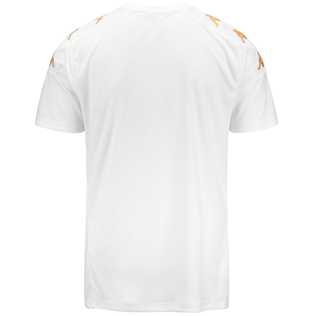 Maillot d'entraînement de football blanc pour homme, coupe ajustée, en tissu interlock main