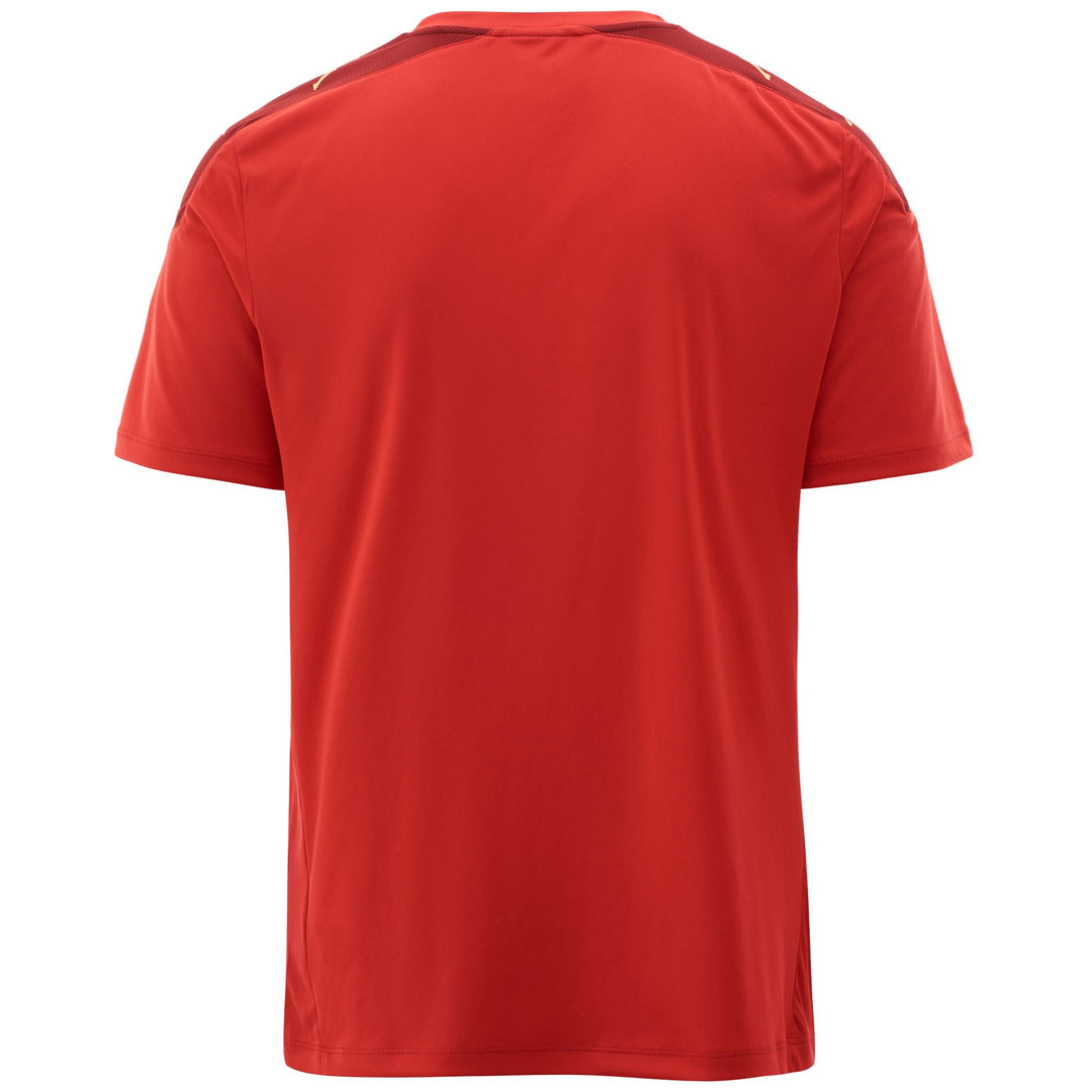 Active Jerseys Man KAPPA4FOOTBALL GIANTO Shirt RED-RED DK DAHLIA Dressed Side (jpg Rgb)		