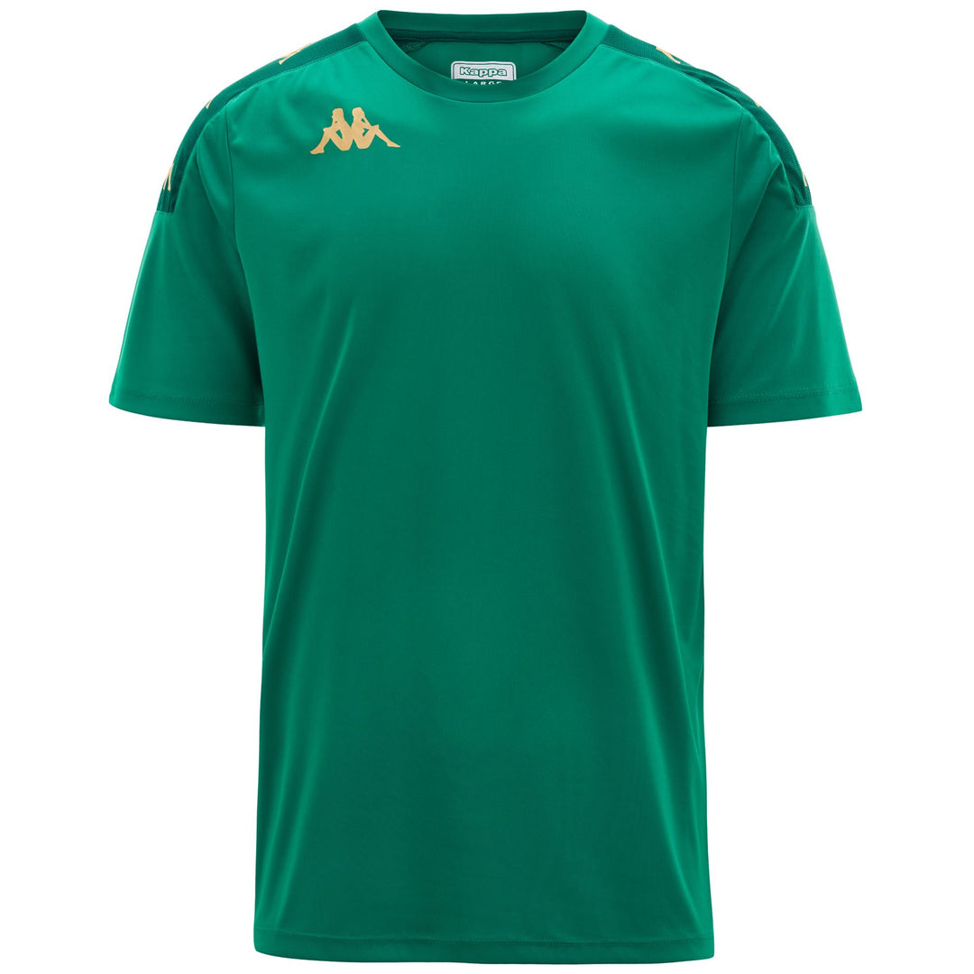 Camiseta de fútbol verde ajustada para hombre 01