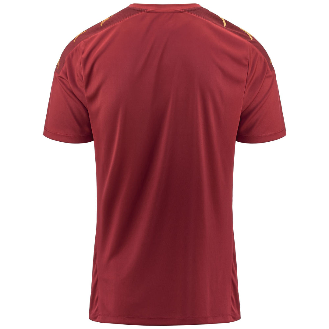 Men's Red Slim Fit Soccer Training Shirt in Interlock and Mesh Fabric main