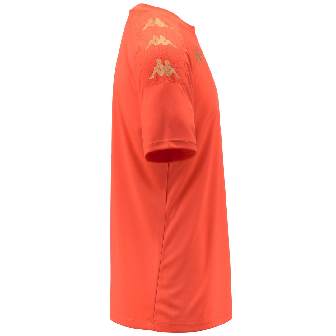 Maglia da allenamento di calcio slim fit da uomo arancione in tessuto a rete main