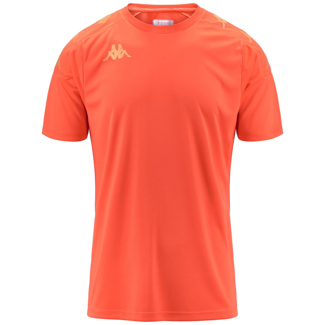 Maglia da allenamento di calcio slim fit da uomo arancione in tessuto a rete main