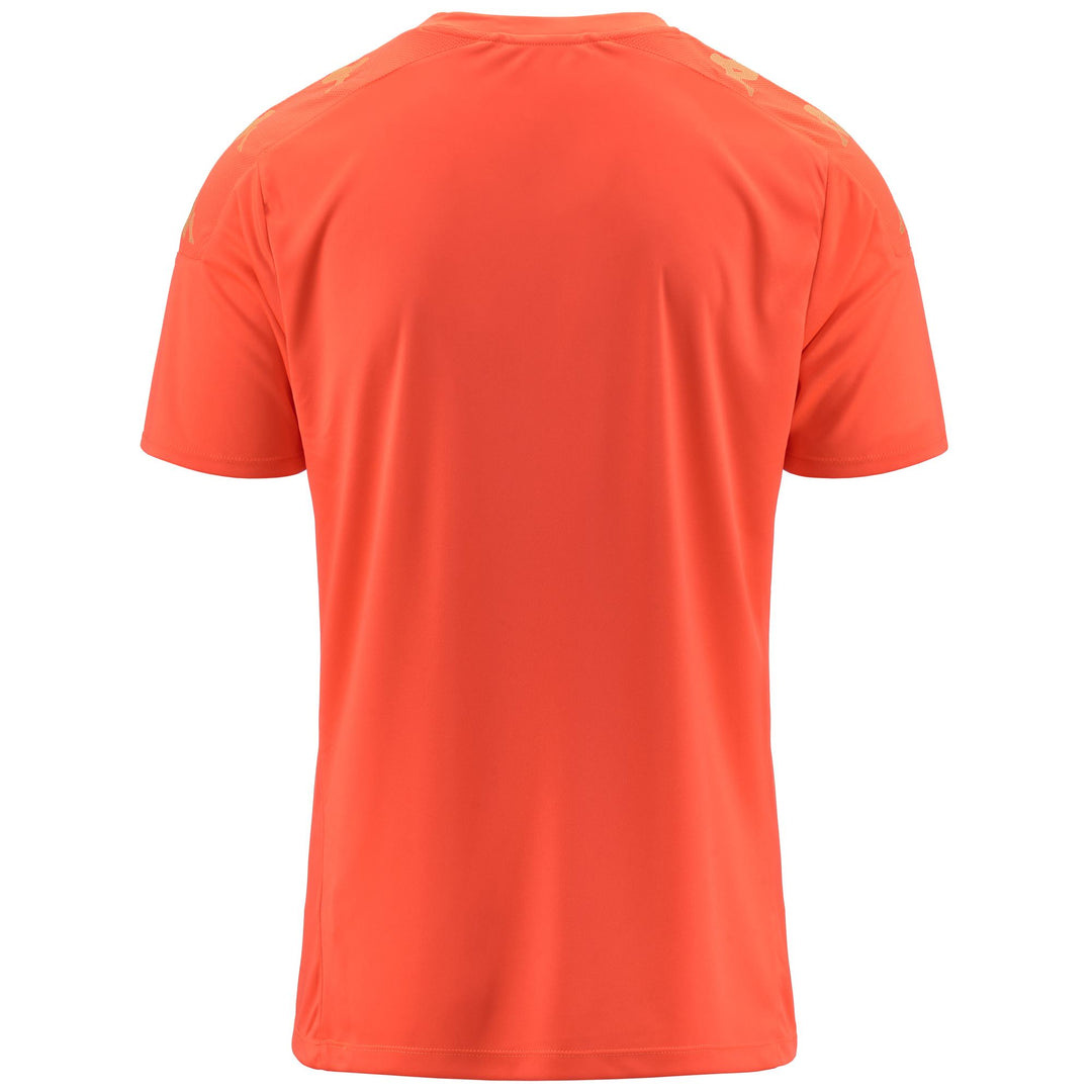 Camiseta para fútbol de corte ajustado para hombre color naranja en tejido de malla main