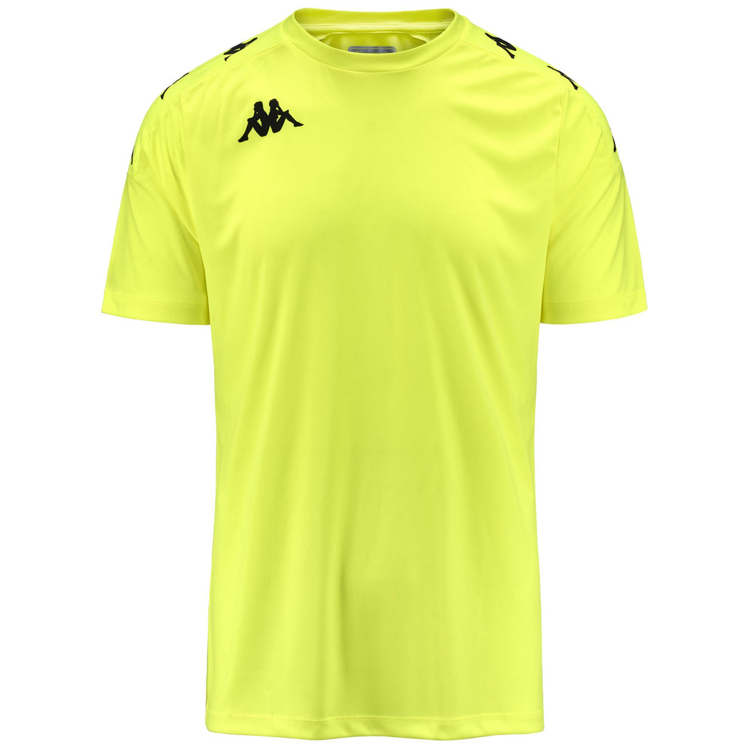Camiseta de entrenamiento de fútbol verde para hombre corte ajustado en tejido interlock 01