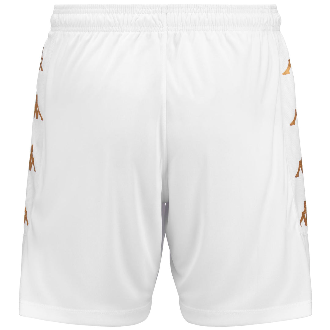 White Men's Slim Fit Soccer Training Shorts in Mesh Fabric main