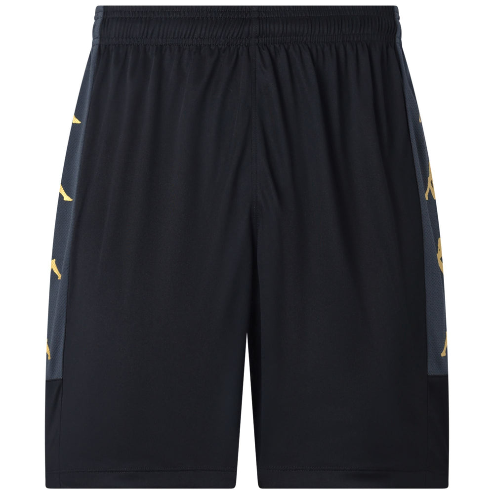 Pantalones cortos negros de fútbol Slim Fit para hombre en tejido interlock 02