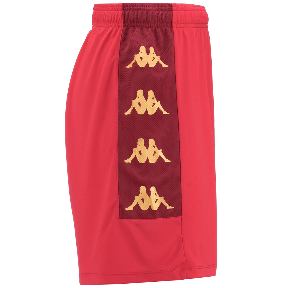 Dark Red Men's Football Shorts. 02