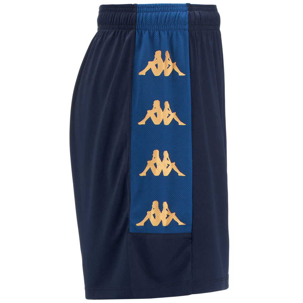 Blue Men's Slim Fit Soccer Shorts in Interlock and Mesh Fabrics 02