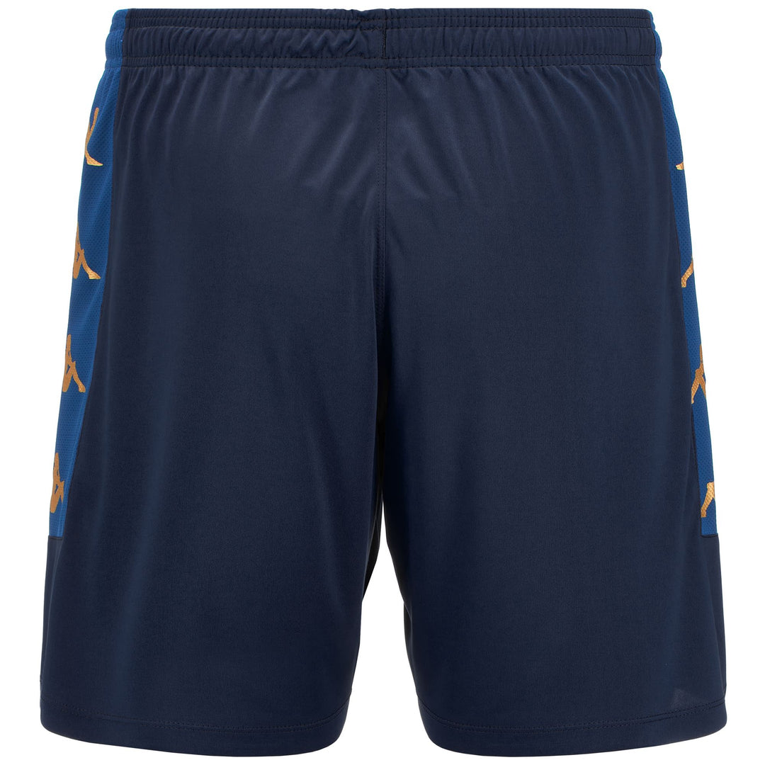 Blue Men's Slim Fit Soccer Shorts in Interlock and Mesh Fabrics main