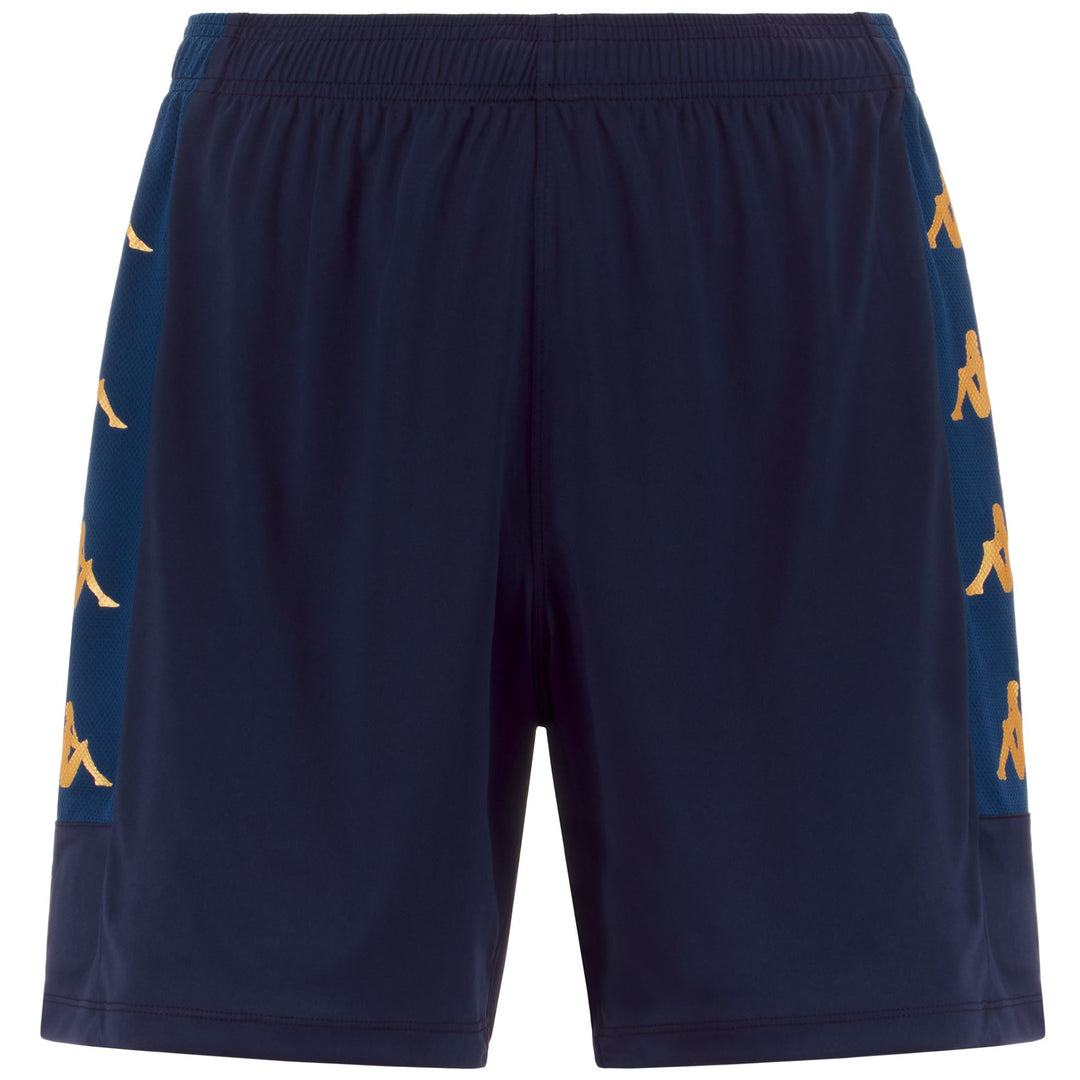 Blue Men's Slim Fit Soccer Shorts in Interlock and Mesh Fabrics 01